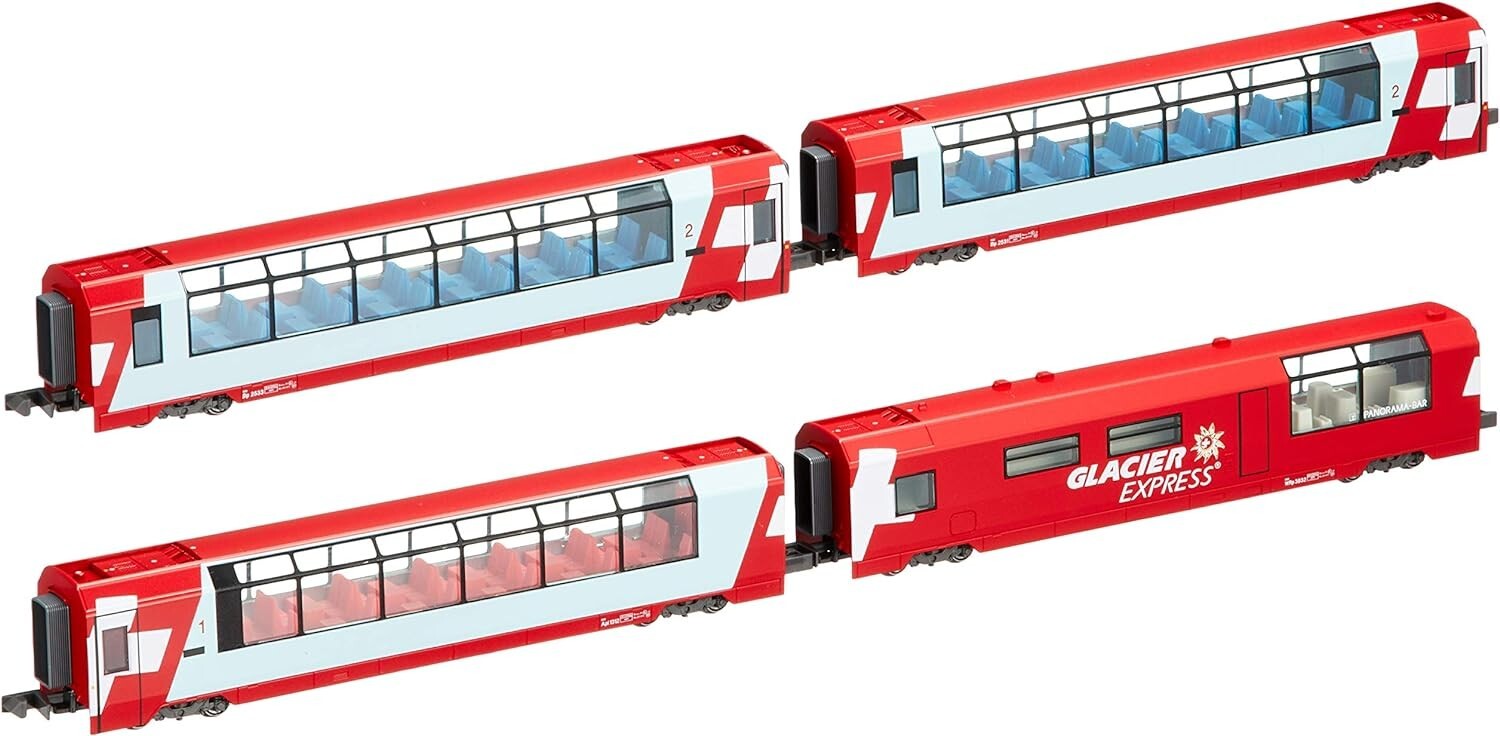 KATO Glacier Express 4両編成セット 10-1146 Kato N scale 10-1146 Glacier Express 4 Car Passenger Add-On