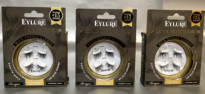 3 Eylure Luxe Magnetic Mink Effect Lashes, Corner Lashes, Baroque