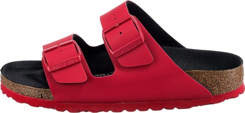 Pre-owned Birkenstock Arizona Bs Adult Mules Red, Red, 5 Us Sz_4 Narrow_red