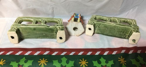 VTG FISH Aquarium ORNAMENTS LOT DECORATIONS Made in JAPAN, CERAMIC