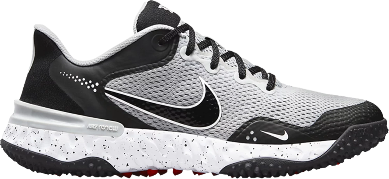

Мужские кроссовки Nike Alpha Huarache Elite 3 Turf Light Smoke Grey Black CK0748-011 8,5, Серый, Nike Alpha Huarache