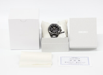 Pre-owned Seiko Selection Sbpy169 Analog Solar Powered Sapphire Crystal Black
