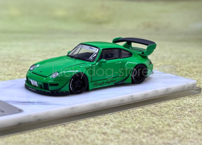 PGM 1:64 Green 993 RWB Classic Racing Sports Model Diecast Metal Car
