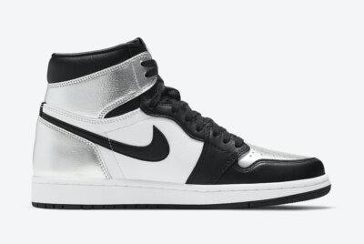 NIKE NIKE WOMENS AIR JORDAN 1 HIGH SILVER TOE CD0461 001 FASHION SHOES