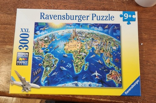 RAVENSBURGER Puzzle World Landmarks Map Jigsaw Puzzle 300