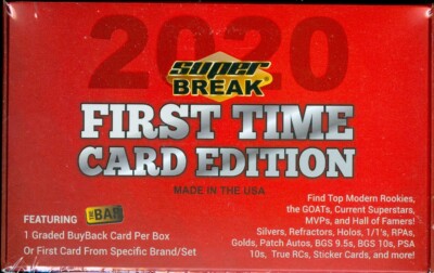 2020 Super Break First Time Card Edition Factory Sealed Box