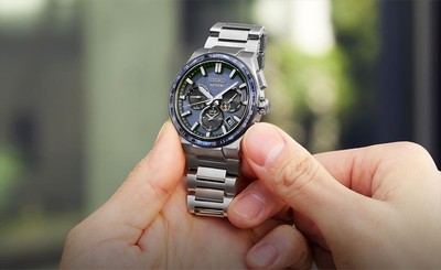 Pre-owned Seiko Astron Sbxc109 Silver Blue Gps Solar Metal Band Men`s Watch In Box