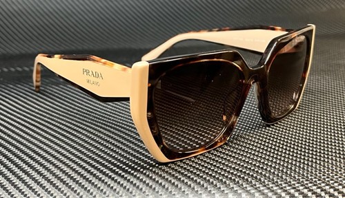 Pre-owned Prada Pr 15ws 01r0a6 Brown Havana Gradient Women's 54 Mm Sunglasses