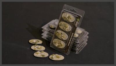 LTG GSG-GGB-ASO60 | Gamers Grass Battle Ready Bases - Arid Steppe - Oval 60mm x4