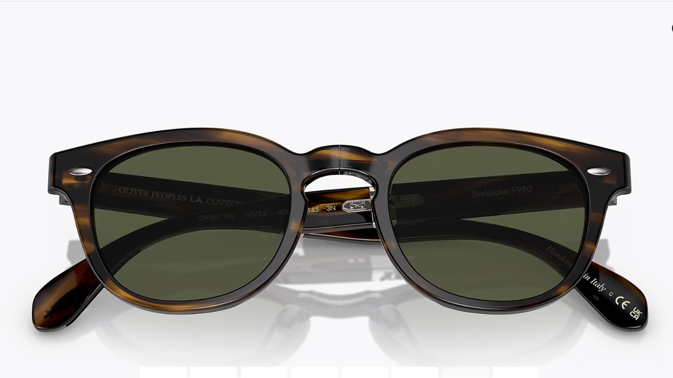Pre-owned Oliver Peoples Sheldrake 1950 Folding Sun In Bark/ G-15 Msrp$646 Downey Jr. Fav