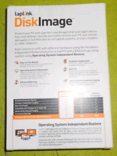 Laplink Software DiskImage Backup/ Recovery, OS ind. restore, New Item/Box Torn