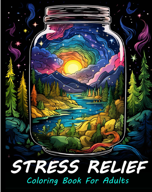 Stress Relief Coloring Book for Adults: Large Print Adult Colouring