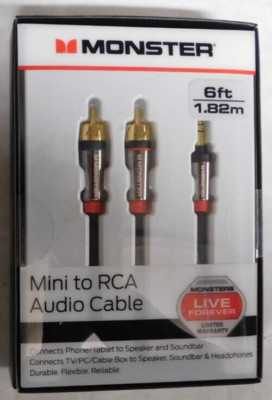 Monster 6-FT Mini to RCA Audio Cable