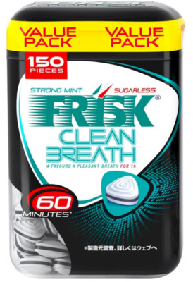 Frisk Clean Breath Bottle Strong Mint 105g from Japan Kracie foods