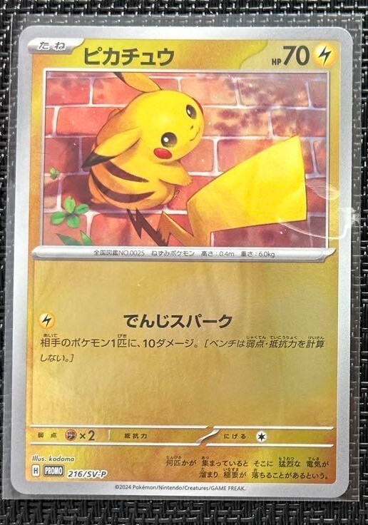 Pokemon Card Pikachu 216/SV-P 2024 Summer Promo pack