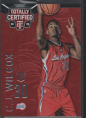 C.J. WILCOX 2014-15 PANINI TOTALLY CERTIFIED RED ROOKIE CARD #163 /279. rookie card picture