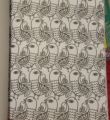 Crayola Folk Art Escapes Coloring Book NEW Hallmark Artist Flora Chang 80 Pgs