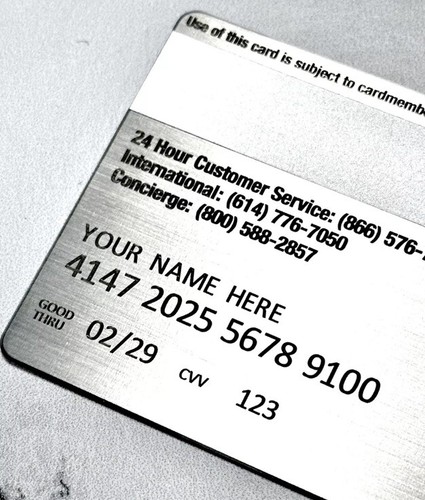 CUSTOM - JP Morgan Reserve Palladium Silver Metal Novelty Card