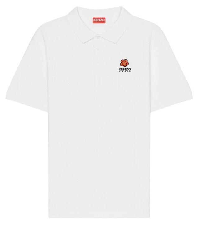 New Mens KENZO Boke Flower Crest Classic Fit White Cotton