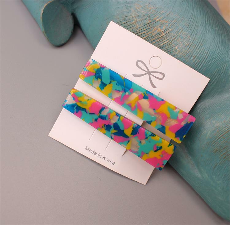 Beautiful acetate hair clips - set of 2 clips - alligator clip