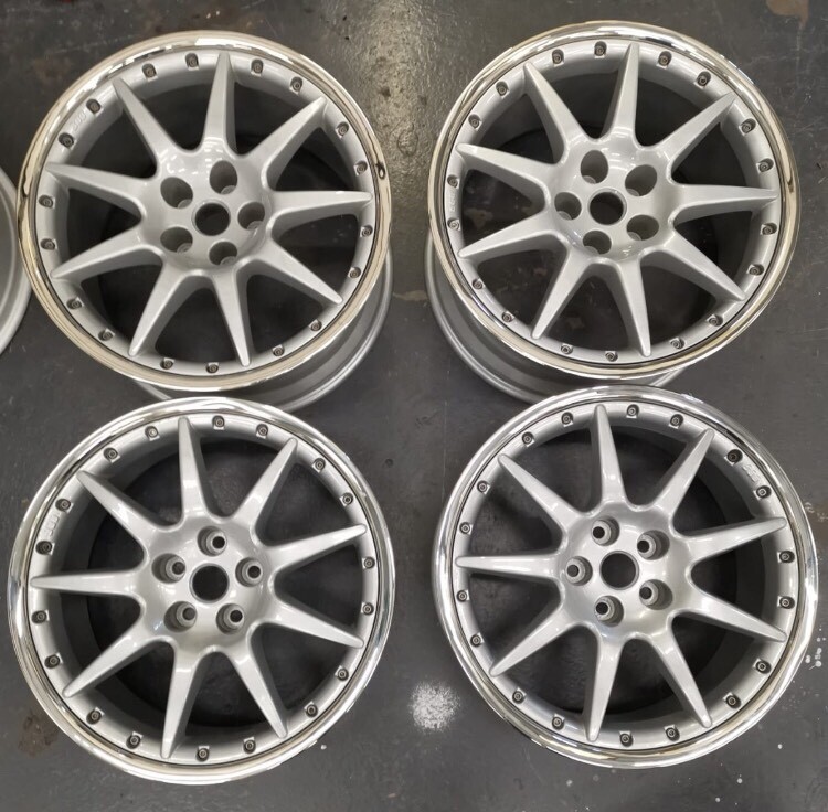 4X GENUINE JAGUAR X100 XK8 XKR 20" BBS 3 PIECE MONTREAL ALLOY WHEELS 9J