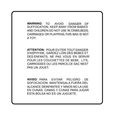 300 10x13 Self Seal Suffocation Warning Clear Poly Bags 1.5 mil -ST ShipMailers