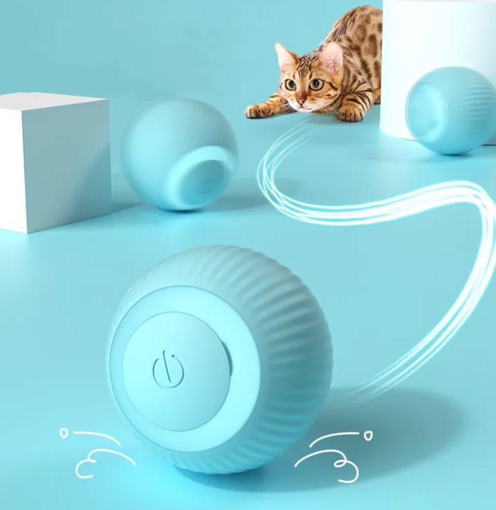 Interaktives Katzenspielzeug Ball Led Licht 360Â° Selbstdrehender Elektrisch F86