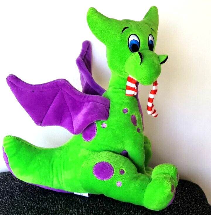 Little Wings Dragons 12” Plush Stuffed Baby Boo Bartholomew Green Purple Sock