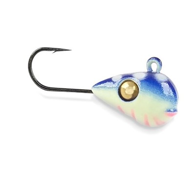 Acme Tungsten Pendu Ice Jig Size 5 - Glow Smurf - 5/32 oz Ice Fishing Jig