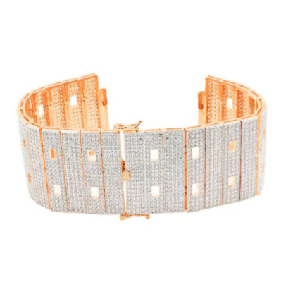 Pre-owned Usdiamondking Icy Custom Casio G-shock Gd100 Rose Gold Watch Simulated Diamond Adjustable Band