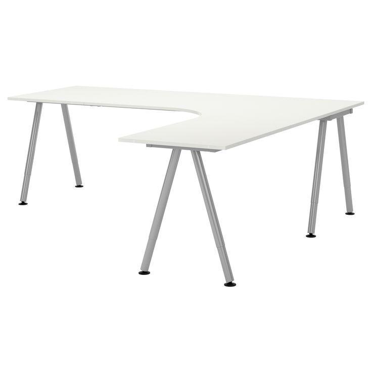 IKEA Galant Desk with Extension. AFrame. White in Preston