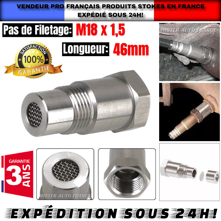 X1 Adaptateur Capteur D'OxygÃNe O2 Sonde Convertisseur Catalytique Voyant Moteur