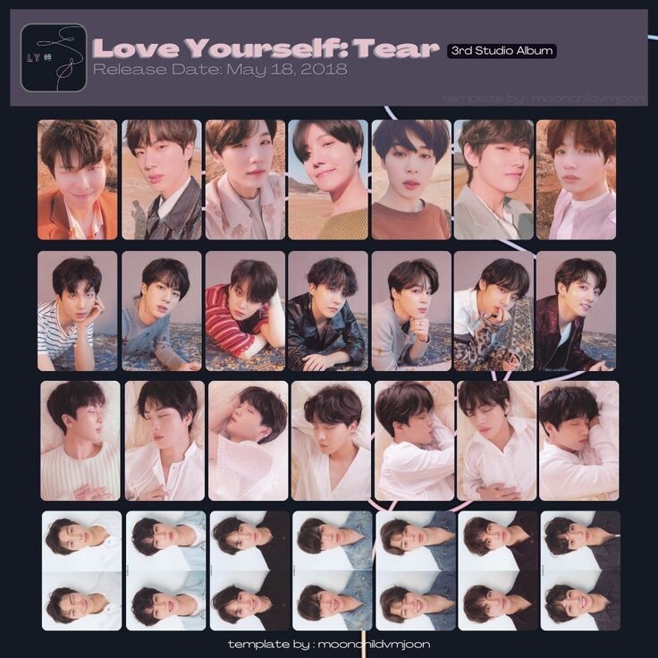 BTS LOVE YOURSELF TEAR ALBUM PHOTOCARD - idol kpop pc