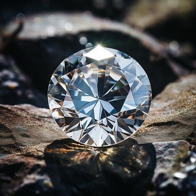 Lab Grown Diamond 2CT Round Top Quality Engagement Diamond D Color VVS1 Grade A2