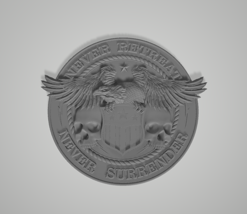 3d Model Stl File for CNC Router Never Retreat 3D Model