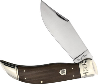 Rough Ryder Deer Slayer Brown Burlap Micarta Folding Stainle