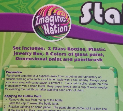 Vintage Tiffany Style Imagine Nation Stained Glass Kit