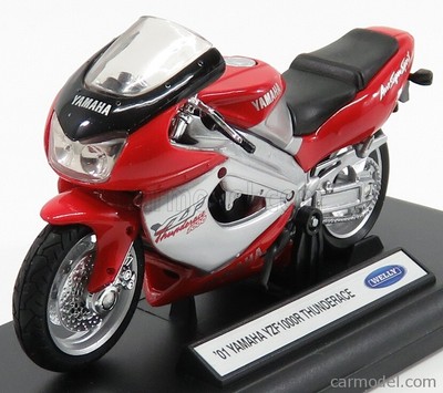 WELLY WE12154-Y19660PW SCALA 1/18 YAMAHA YZF 1000R THUNDERACE 2001 RED SILVER