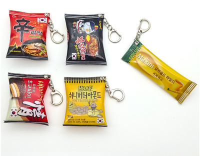5 types of K-food, Korean food bag hanger key holder key ring Korean souvenir