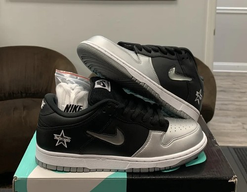 Size 8.5 - Nike SB Dunk Low Supreme Jewel Swoosh Silver | eBay Size 8.5 - Nike SB Dunk Low Supreme Jewel Swoosh Silver | eBay