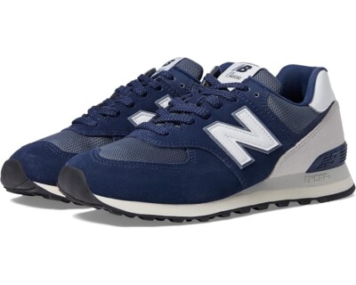 New Balance® Men's 8 D (Women's 9.5) Classics 574 v2 Sneakers in Navy/White