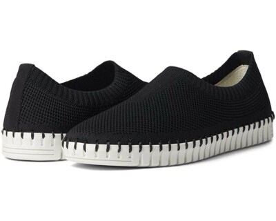 Eric Michael Lucy Women's Black Stretch Knit Slip-on Fashion sneaker EU 39