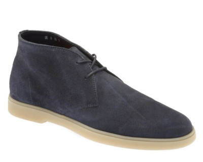 Santoni Men's Dimpled Suede Chukka Desert Boots Blue Size 8 / US 9 - Italy Made