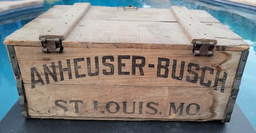 アメリカビールボックス　Anheuser-Busch ビンテージビールケース Anheuser Busch Crate Pre Prohibition Beer Box Wood 1916