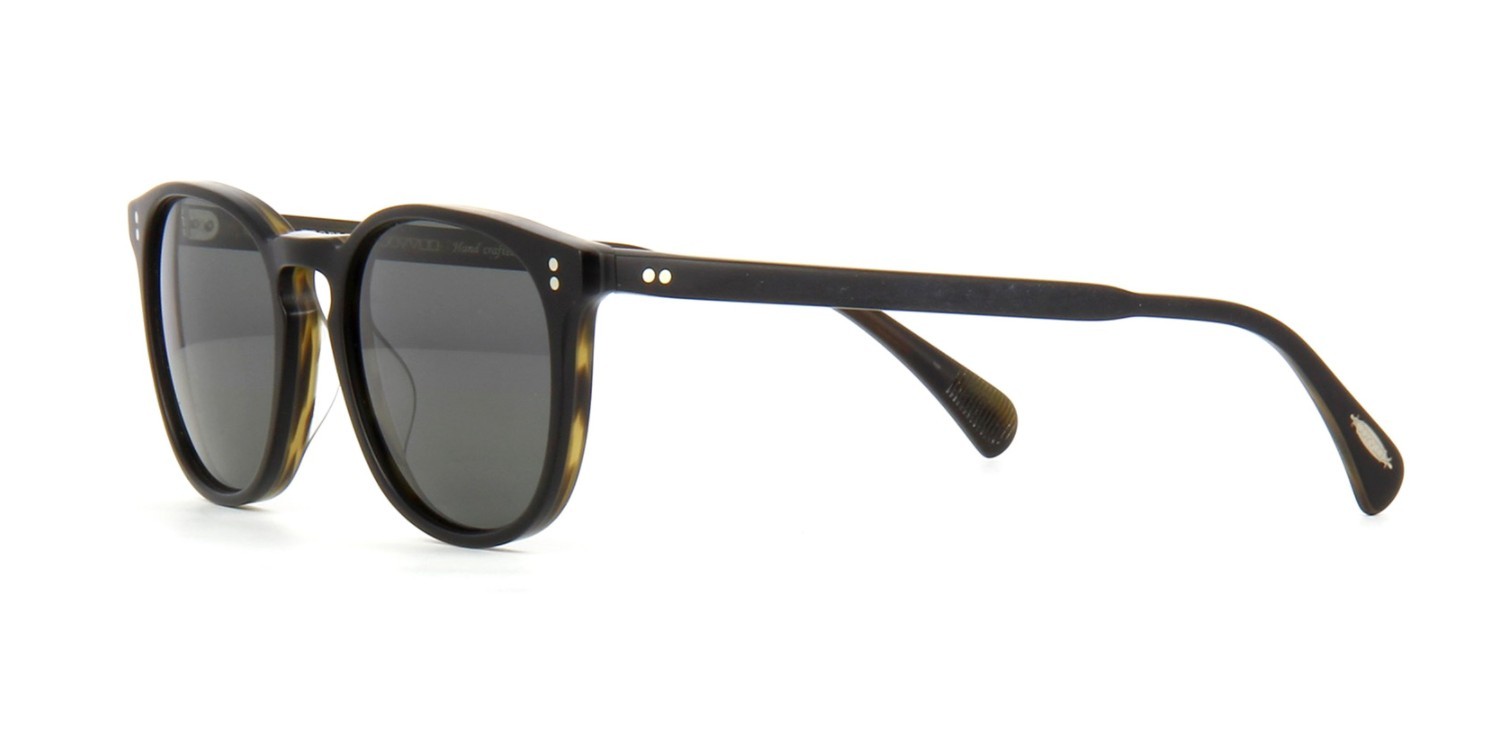 Pre-owned Oliver Peoples Finley Esq. Sun Ov 5298su Black/clear Blue Block Sunglasses In Graphite Vfx+ Polarized