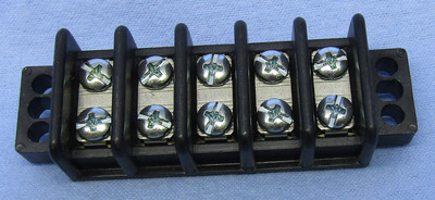 Philmore 13-1605 5 Position Dual Row Terminal Block Barrier Strip ~ 30A @ 600V