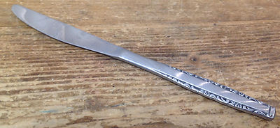 Stainless Oneida Northland Love Story Black Accent Modern Hollow Dinner Knife