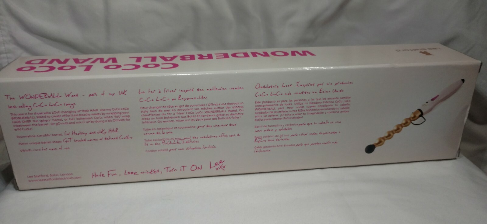 Lee Strafford's Coco Loco WONDERBALL WAND Hair Curling Iron