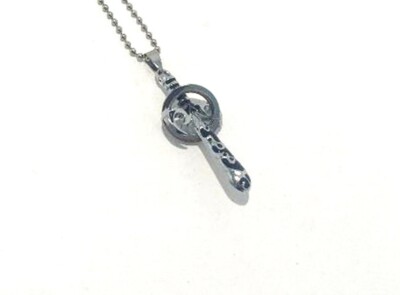 Winged Billy Club Stainless Steel Pendant Chain Necklace Rock Biker Goth Style