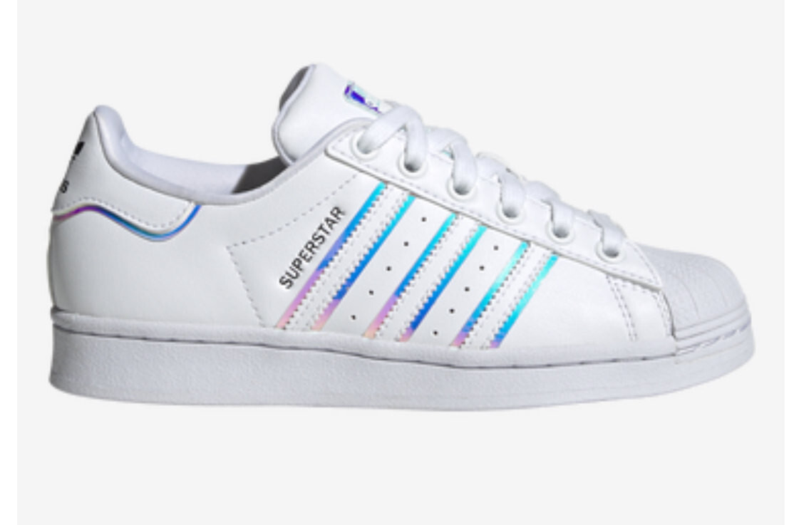 Adidas Originals Superstar J Cloud White Iridescent Youth